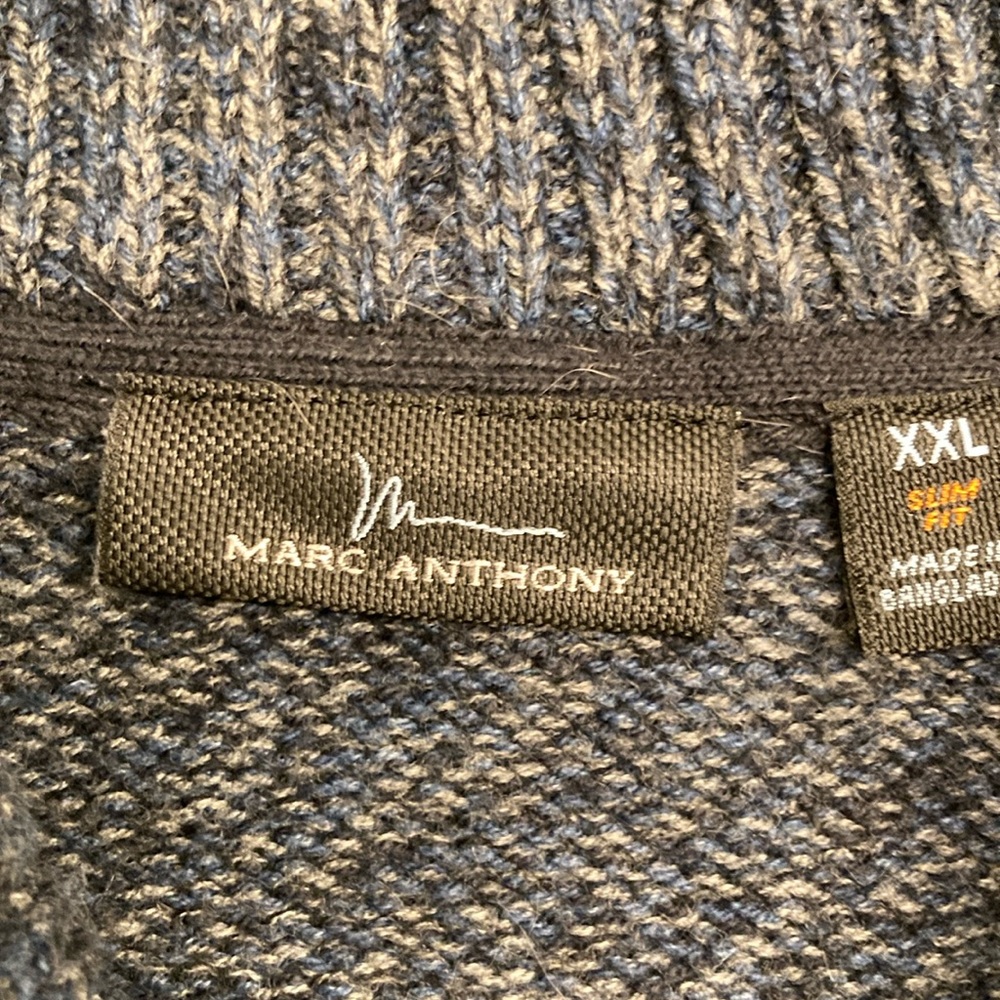 Marc Anthony- Mens shall neck sweater.  Tag says xxl but fits more like large.